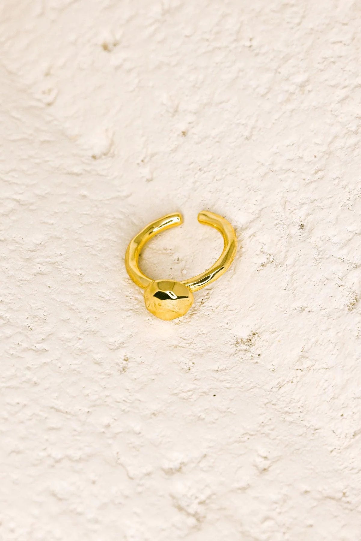 Ball Chunk Adjustable Gold Ring