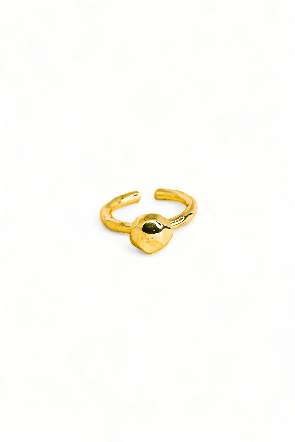 Ball Chunk Adjustable Gold Ring