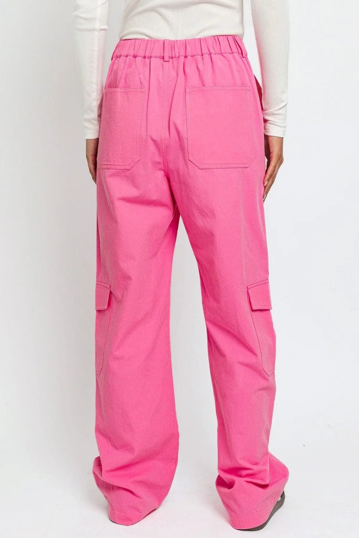 High Waisted Wide Leg Pockets Cargo Pants