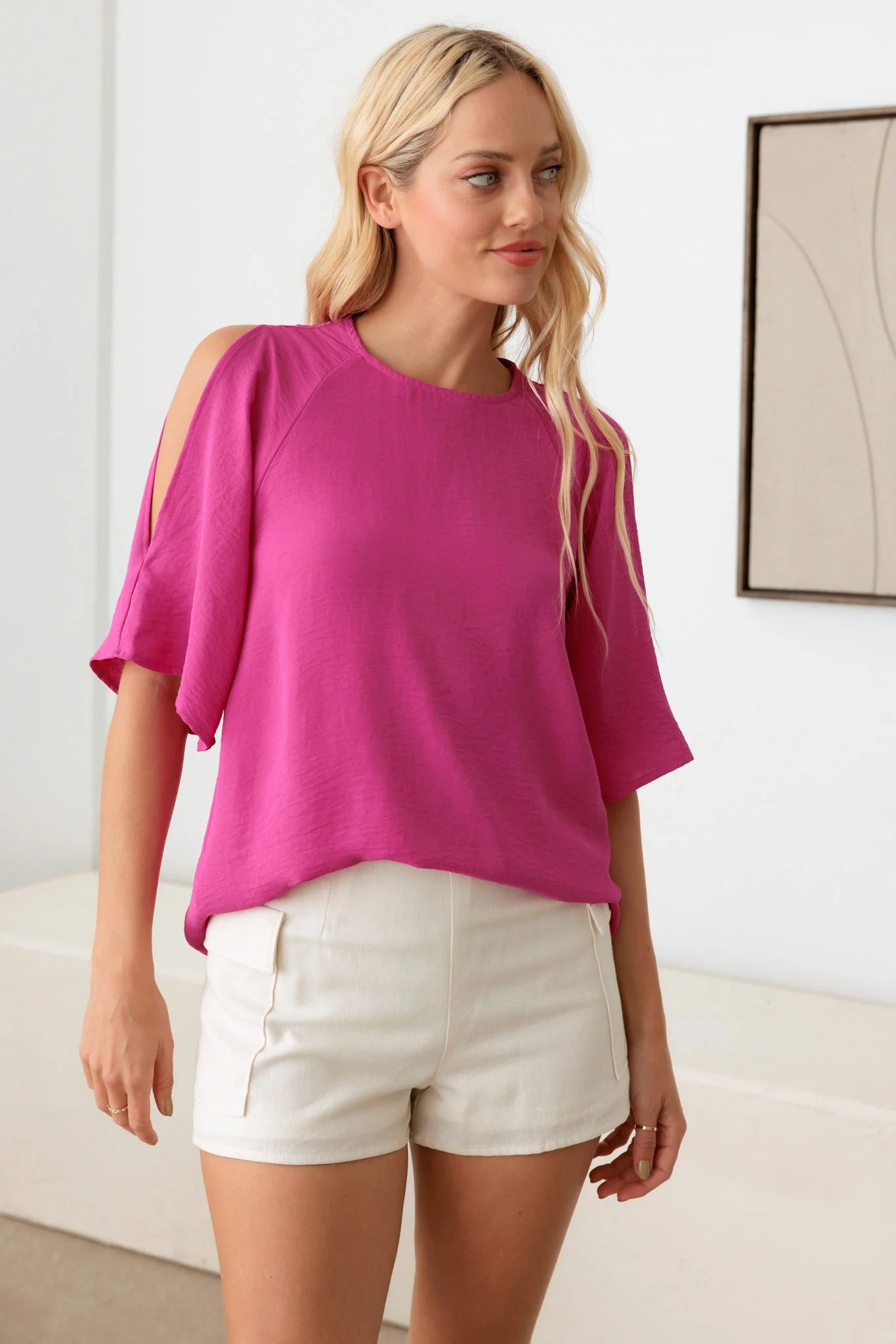 Cold Shoulder Open Back Cold Shoulder Top