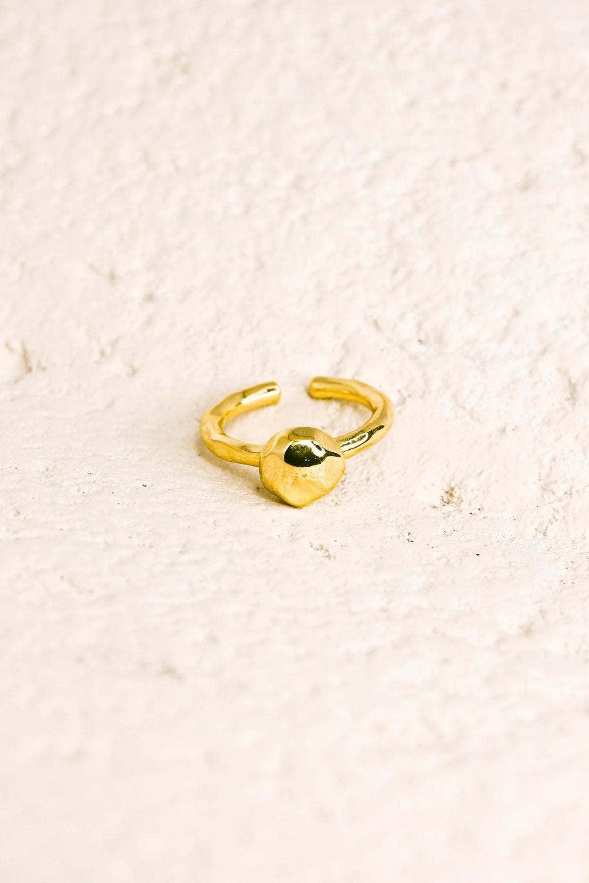 Ball Chunk Adjustable Gold Ring