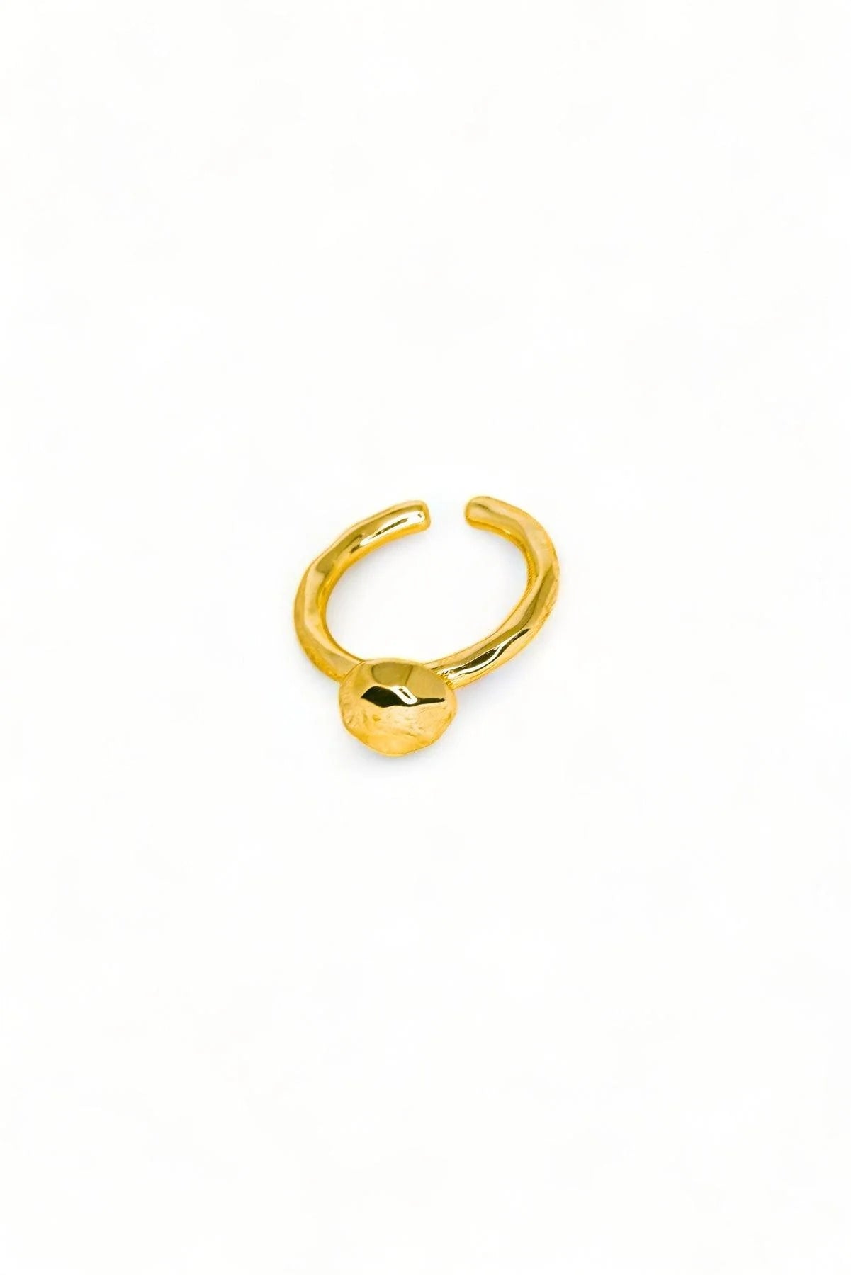 Ball Chunk Adjustable Gold Ring