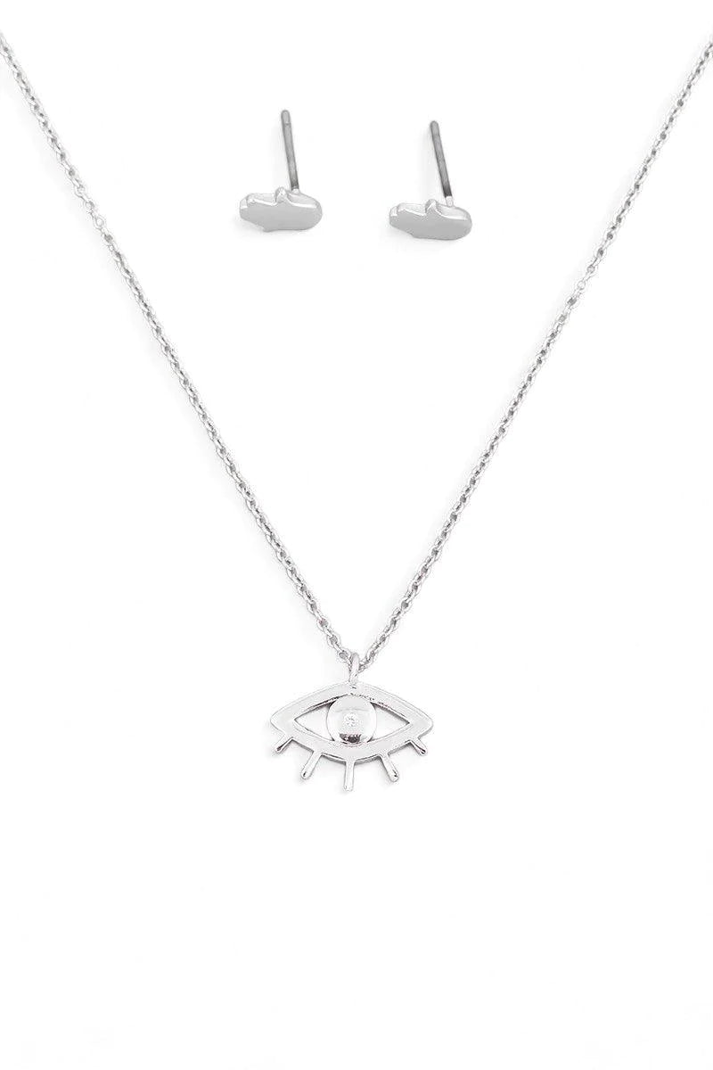 Evil Eye Necklace Small Hamsa Jewelry Sets